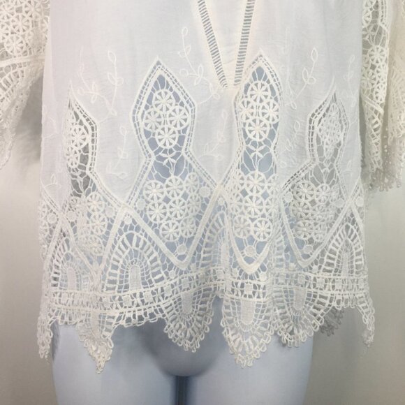 Suboo White Crochet Top Size 6 - Picture 3 of 13